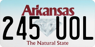 AR license plate 245UOL