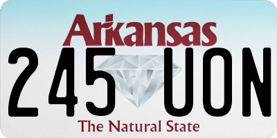 AR license plate 245UON