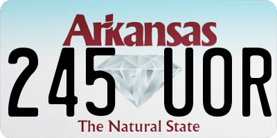 AR license plate 245UOR