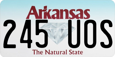 AR license plate 245UOS