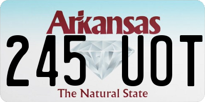 AR license plate 245UOT