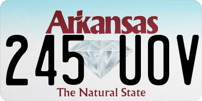 AR license plate 245UOV