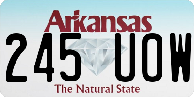 AR license plate 245UOW