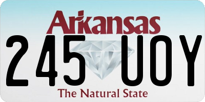 AR license plate 245UOY