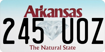 AR license plate 245UOZ