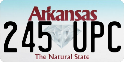 AR license plate 245UPC
