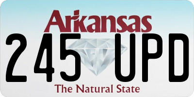 AR license plate 245UPD