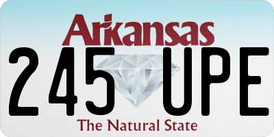AR license plate 245UPE