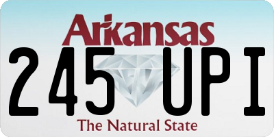 AR license plate 245UPI