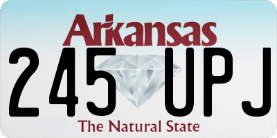 AR license plate 245UPJ