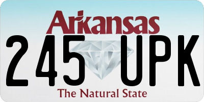 AR license plate 245UPK