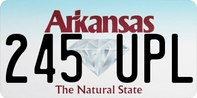 AR license plate 245UPL