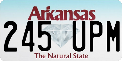 AR license plate 245UPM