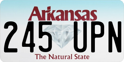 AR license plate 245UPN