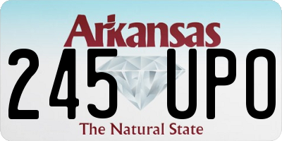 AR license plate 245UPO