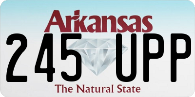 AR license plate 245UPP