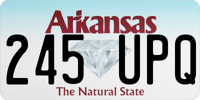 AR license plate 245UPQ