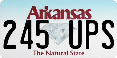 AR license plate 245UPS