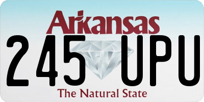 AR license plate 245UPU