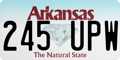 AR license plate 245UPW