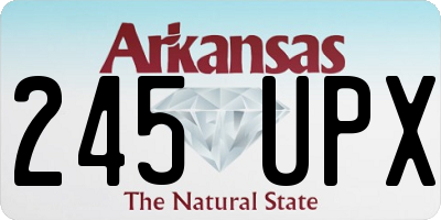 AR license plate 245UPX