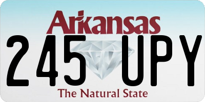 AR license plate 245UPY