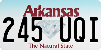 AR license plate 245UQI