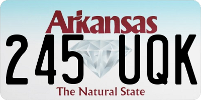 AR license plate 245UQK