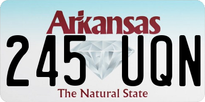 AR license plate 245UQN