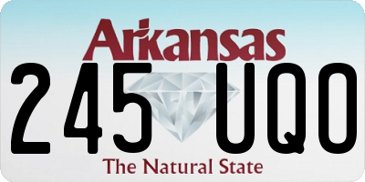 AR license plate 245UQO