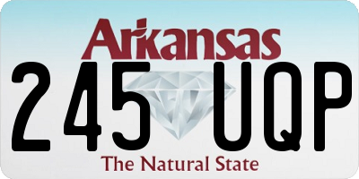 AR license plate 245UQP
