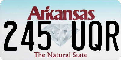 AR license plate 245UQR