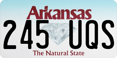 AR license plate 245UQS