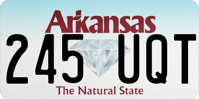 AR license plate 245UQT