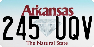 AR license plate 245UQV