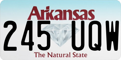 AR license plate 245UQW