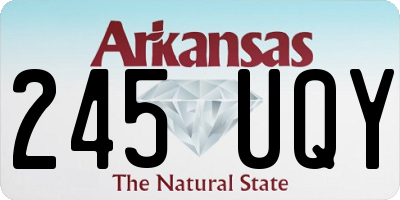AR license plate 245UQY