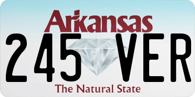 AR license plate 245VER