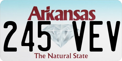 AR license plate 245VEV