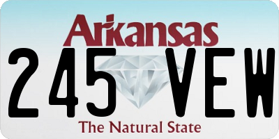 AR license plate 245VEW