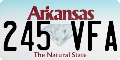 AR license plate 245VFA