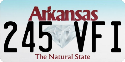 AR license plate 245VFI