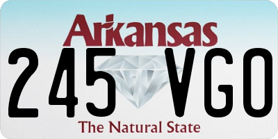 AR license plate 245VGO