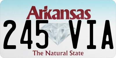 AR license plate 245VIA