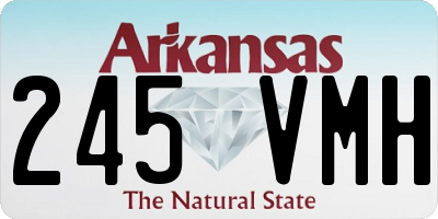 AR license plate 245VMH