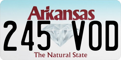 AR license plate 245VOD