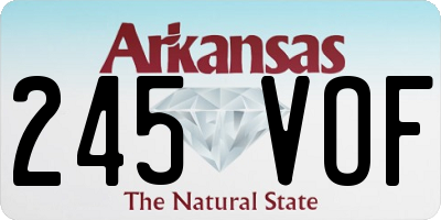 AR license plate 245VOF