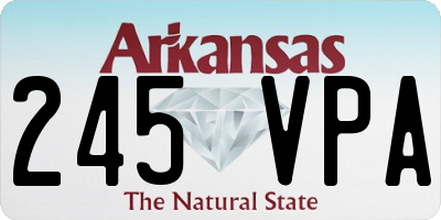 AR license plate 245VPA