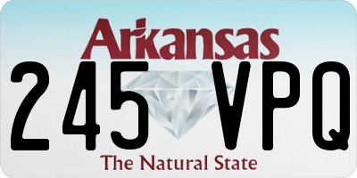 AR license plate 245VPQ