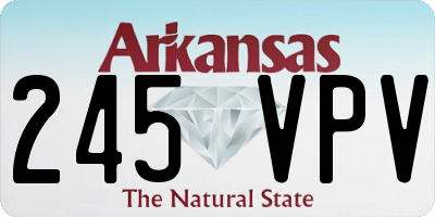 AR license plate 245VPV